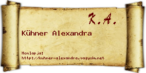 Kühner Alexandra névjegykártya