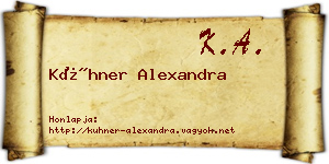 Kühner Alexandra névjegykártya