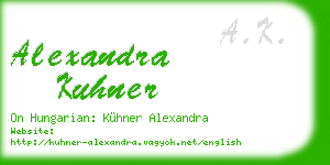 alexandra kuhner business card